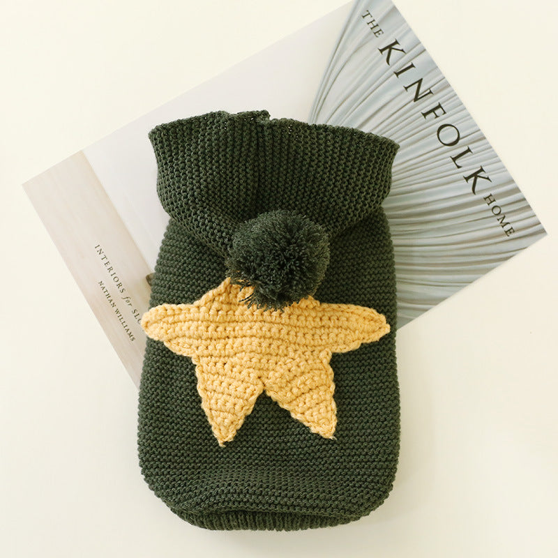 Star-Pattern Wool Sweater for Dogs and Cats