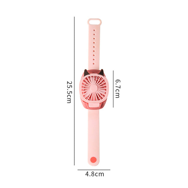 Cartoon Cat Design Portable Mini USB Fan with LED Lights