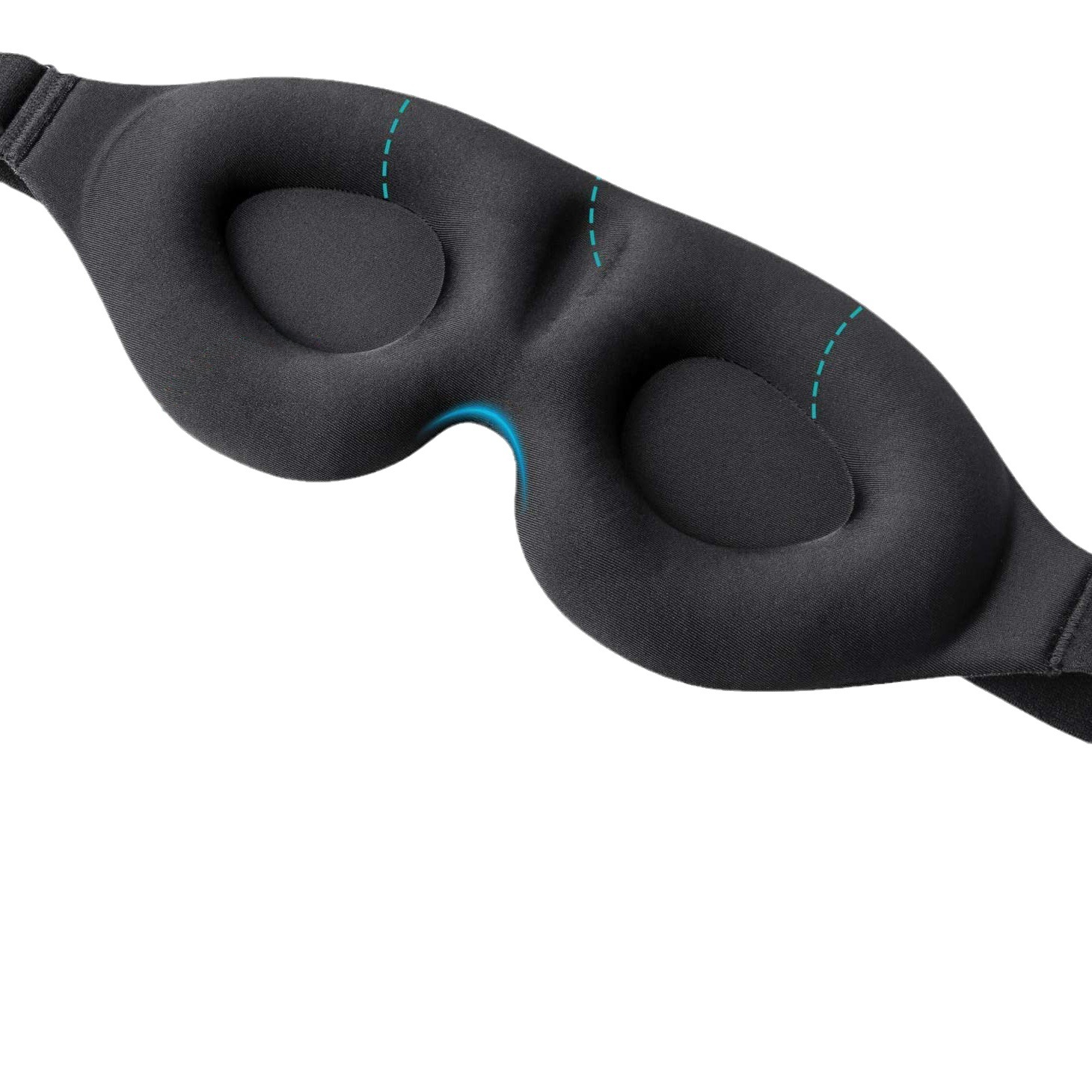 3D Black Sleep Mask for Travel and Relaxation