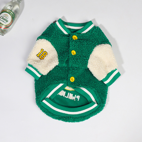 Thick Winter Baseball Coat for Dogs — Warm & Stylish Cold Weather Jacket