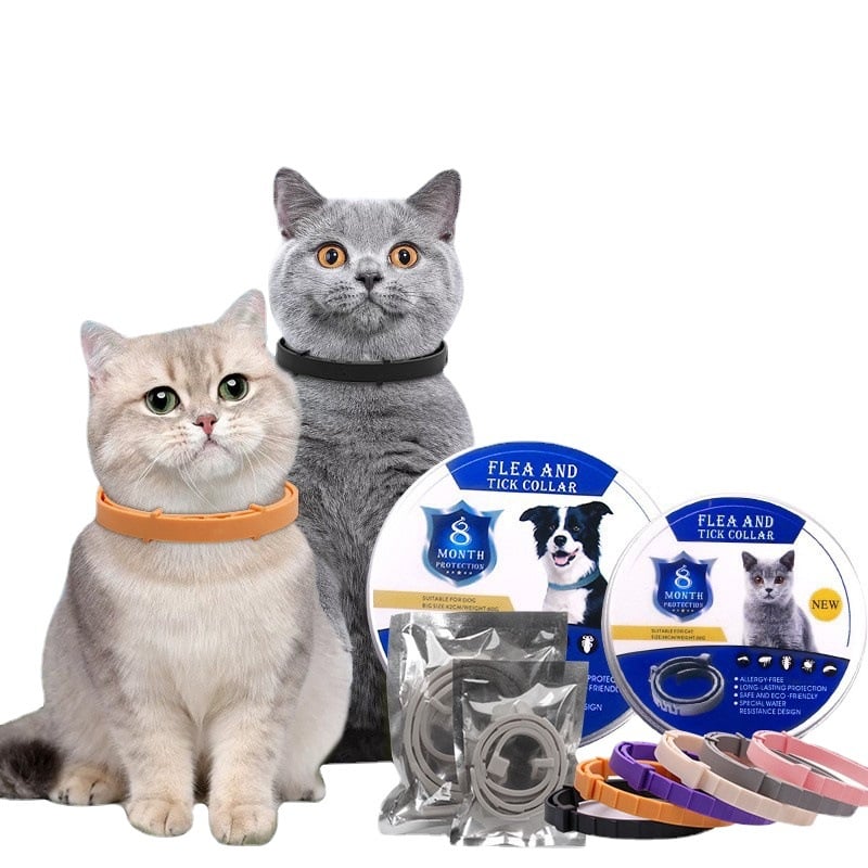 Flea, Tick & Lice Deworming Collar for Dogs & Cats — Long-Lasting Protection