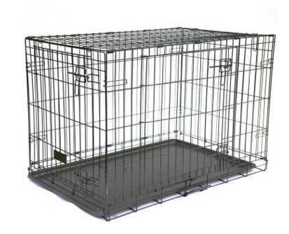 Folding Wire Dog Crate with Toilet Feature