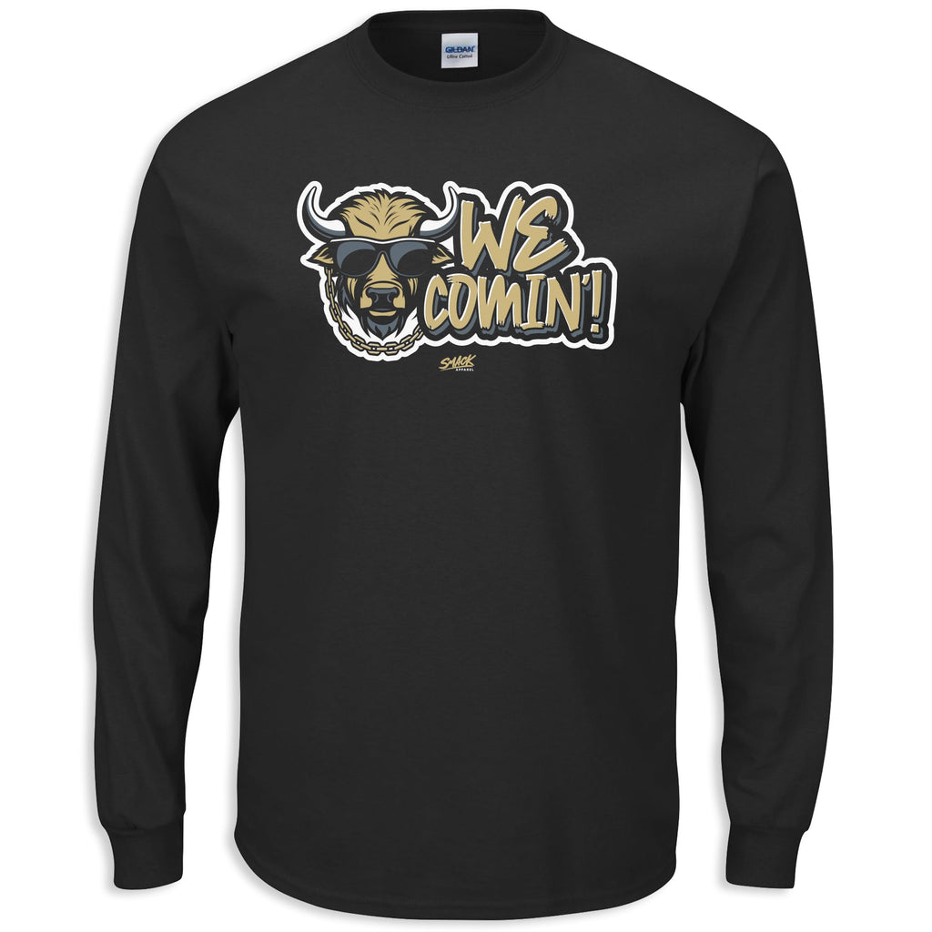 Smack Apparel We Comin! T-Shirt for Colorado College Fans (SM-5XL) (Black Long Sleeve Medium)
