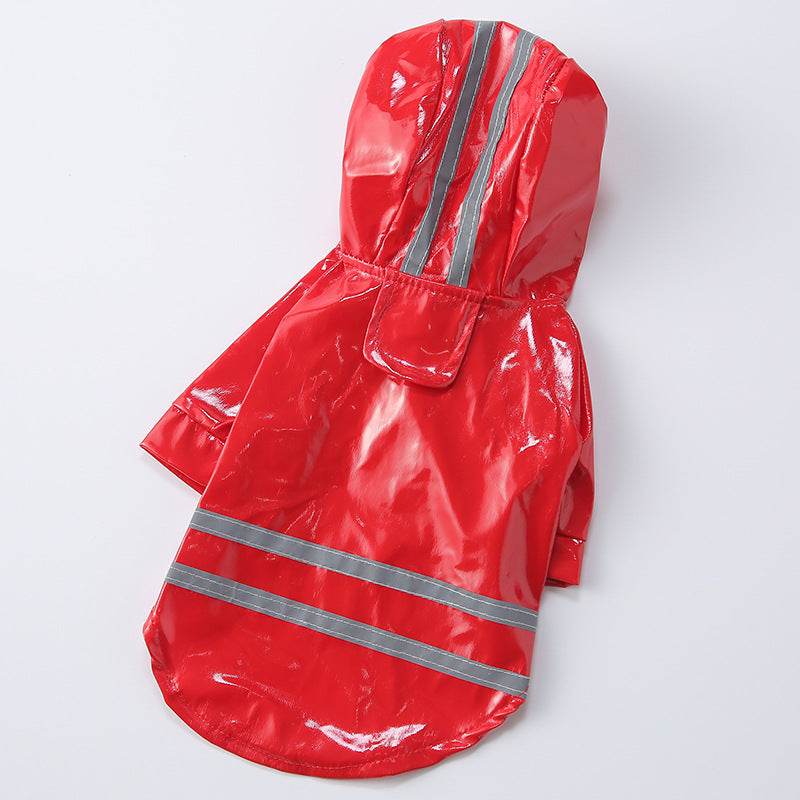 Wholesale PU Reflective Pet Raincoat for Small Dogs