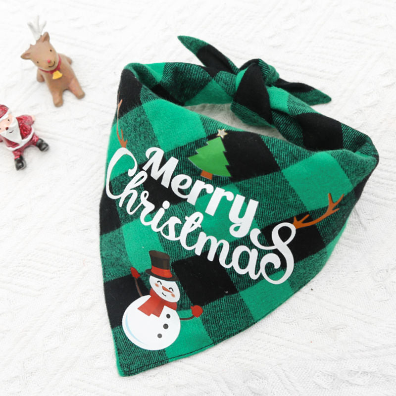 Reversible Double-Layer Cotton Pet Scarf