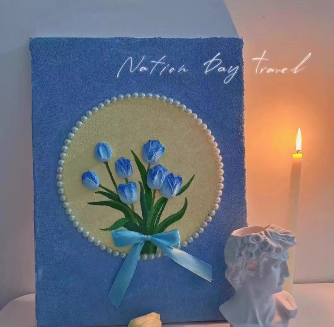 3D Texture Painting DIY Kit with Tulip Clay Set