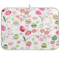 ALAZA Spring Eggs Flowers Easter Decorations Dish Drying Mat for Ki...
