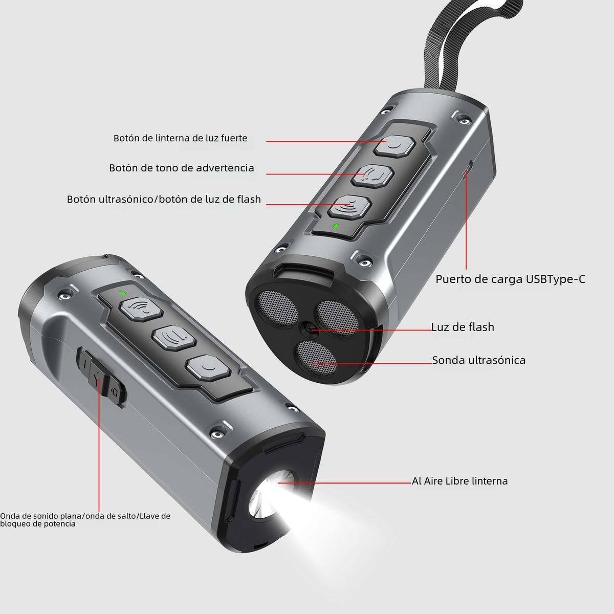 Ultrasonic Dog Repeller with Flashlight — Safe Anti-Bark & Dog Deterrent Device