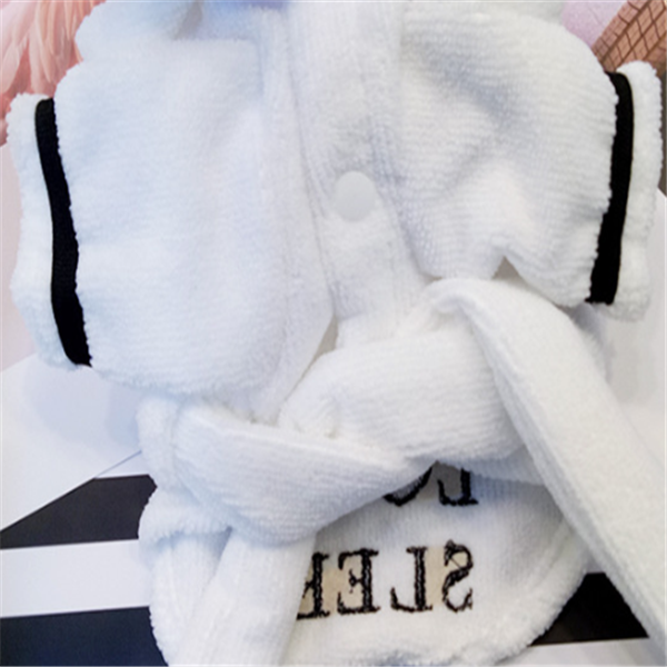 Hooded Cotton Dog Bathrobe