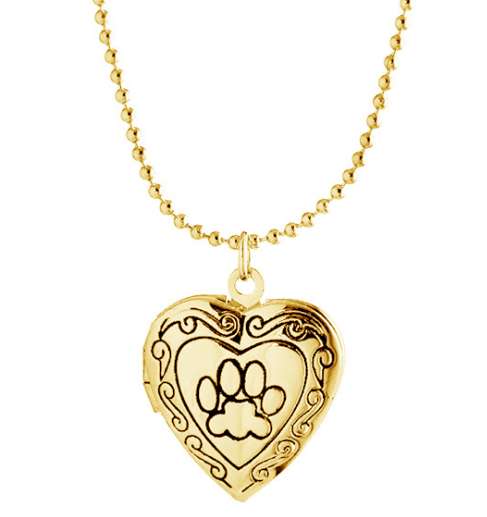 Footprint Heart Pendant Necklace