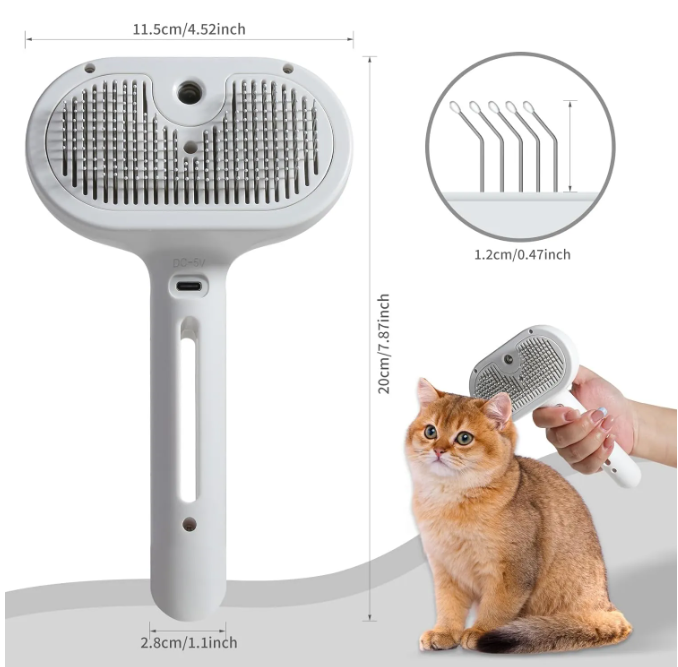 Pet Hair Spray Grooming Brush