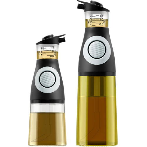 Belwares Oil and Vinegar Dispenser Set - New & Improved Dripless Oil Dispenser for Kitchen
