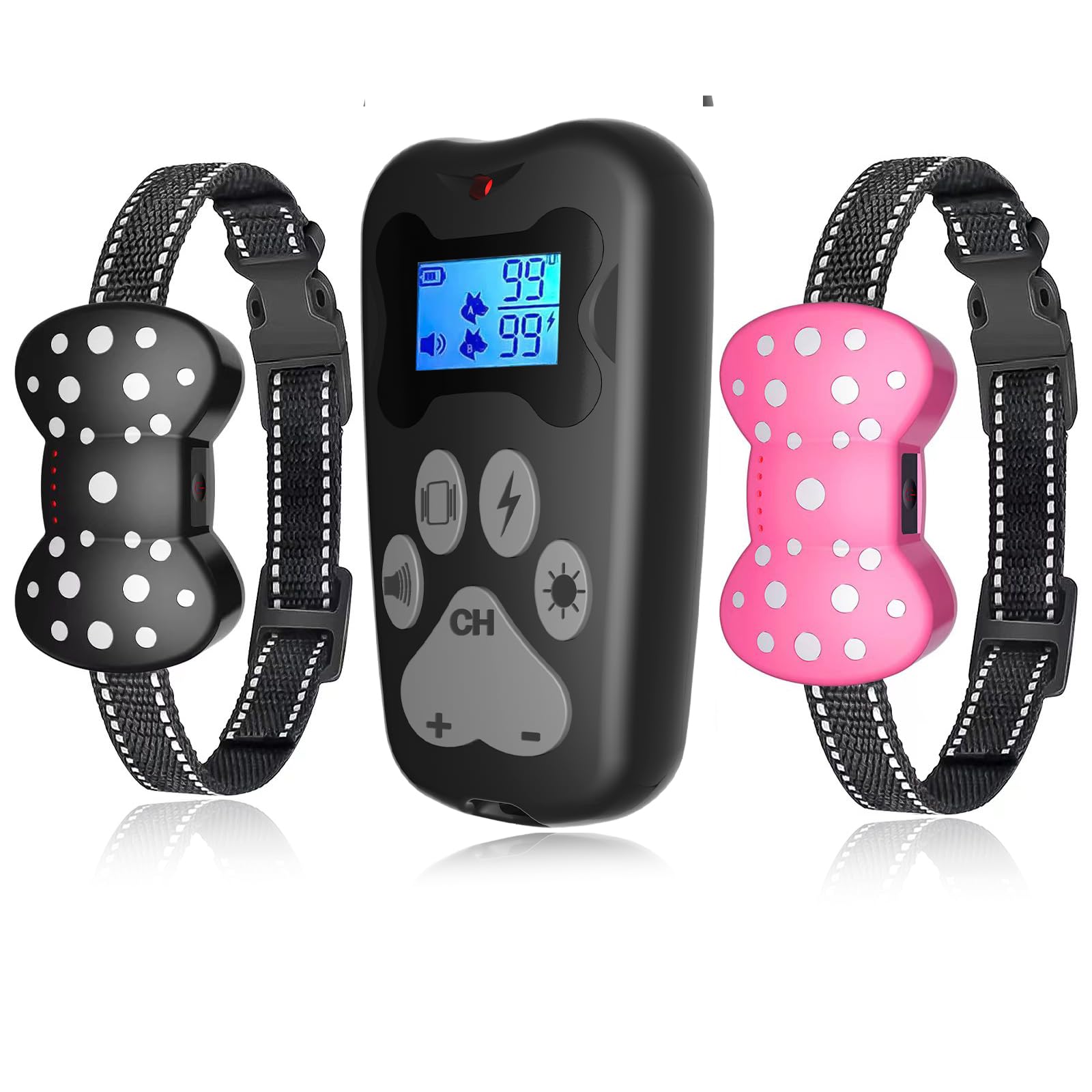 Shock Collar for 2 Dogs Rechargeable Electric Dog Training Collar 3000Ft Remote Range Dog