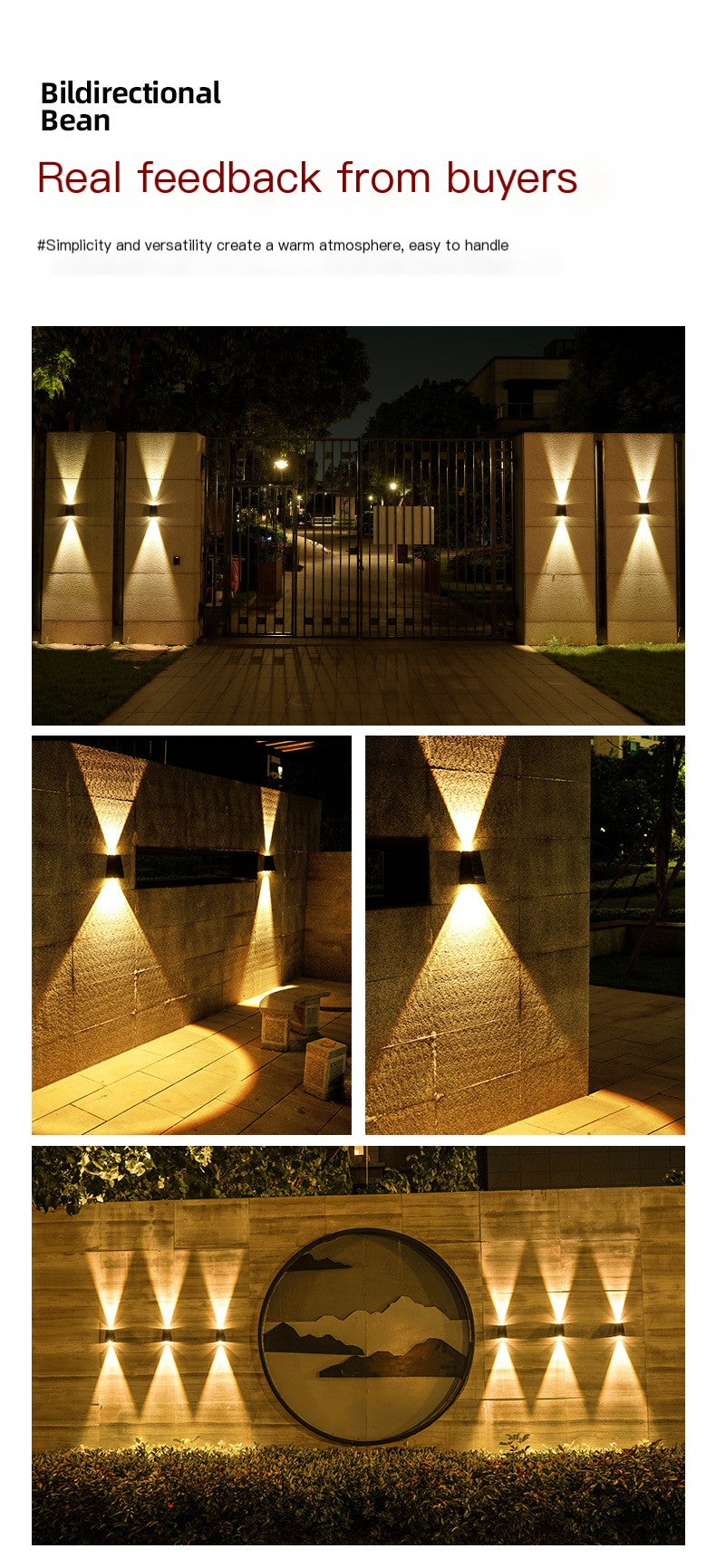 Modern Solar Outdoor Wall Light