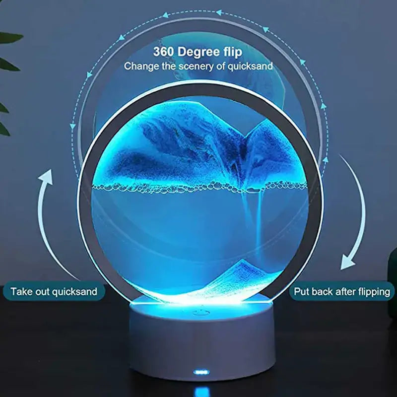RGB LED Sandscape Table Lamp