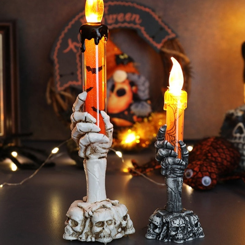 Skull Hand Candle Lamp