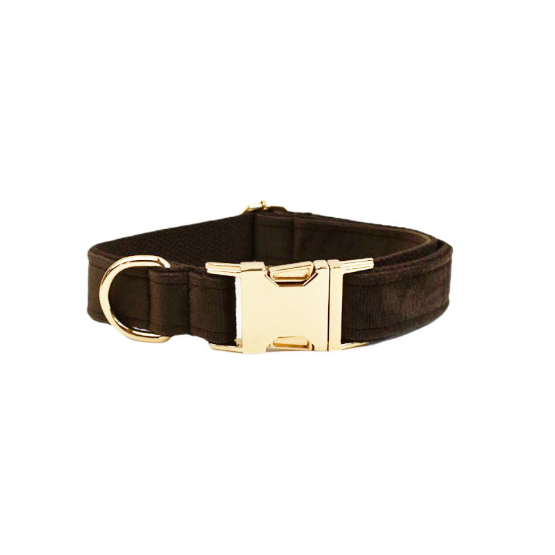 Velvet Fabric Dog Collar for Pets