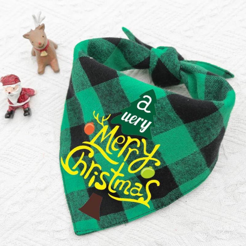 Reversible Double-Layer Cotton Pet Scarf