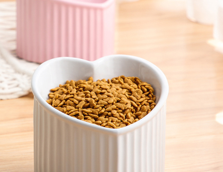Slanted Ceramic Cat Bowl