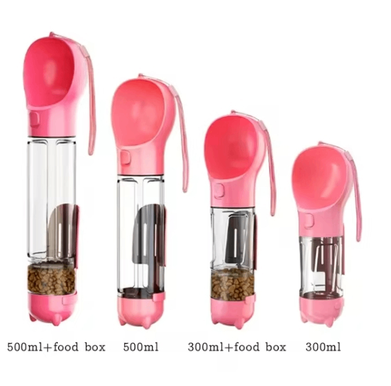 3-in-1 Dog Water Bottle with Food Box