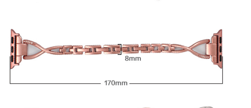 Diamond X-Type Stainless Steel Apple Watch Band