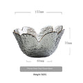 Japanese Hammered Petal Glass Bowl Plate Set