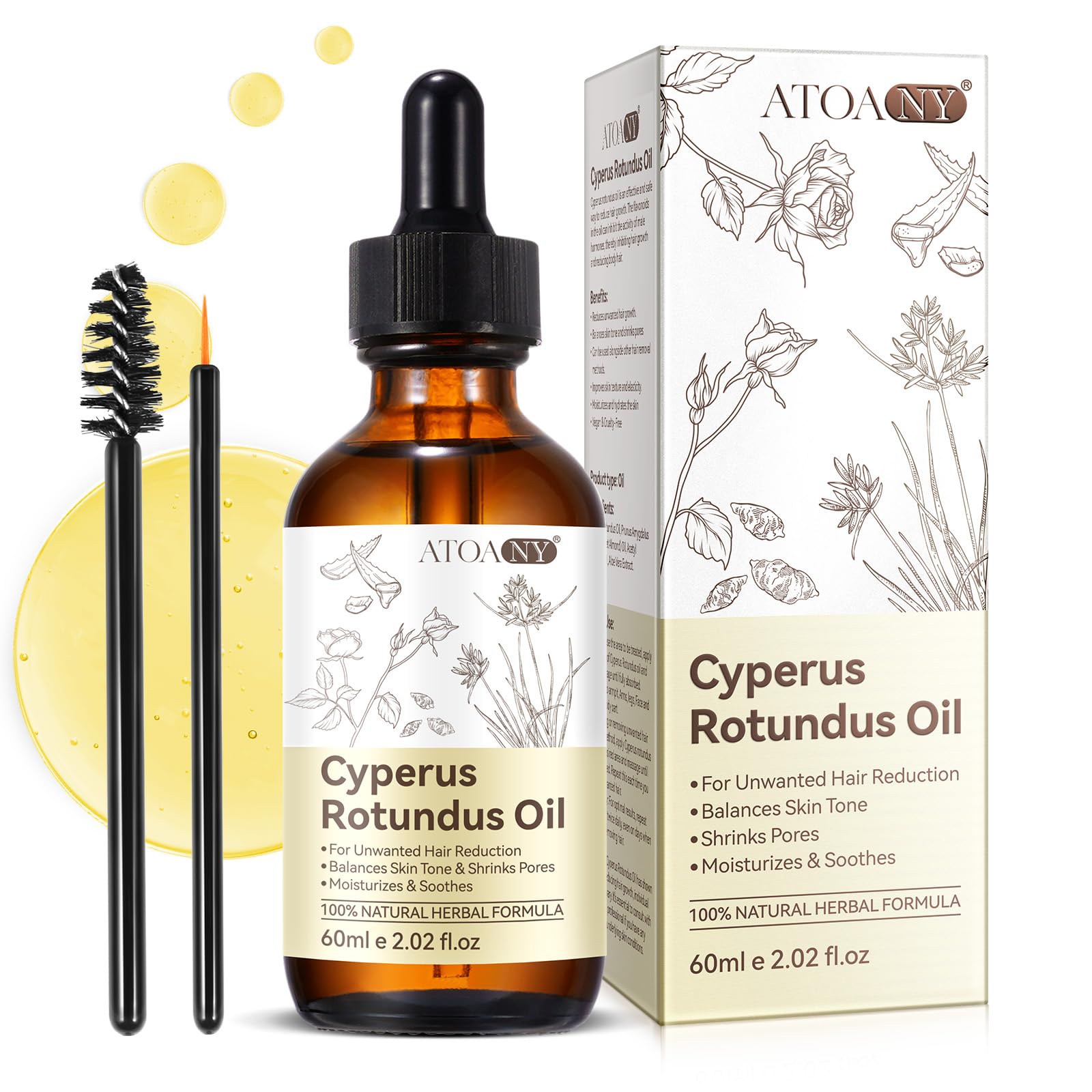Cyprus Rotundus Oil - Cyperus Oil Cyperus Cypress Rotundus for Hair Removal Reducing Body