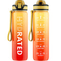 QLUR Water Bottle with Straw 32oz Motivational Water Bottles with T...