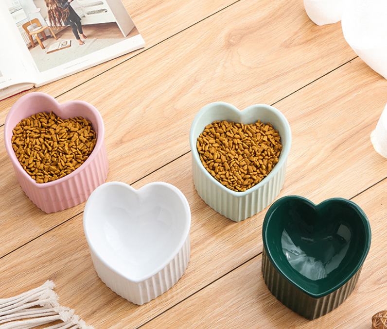Slanted Ceramic Cat Bowl