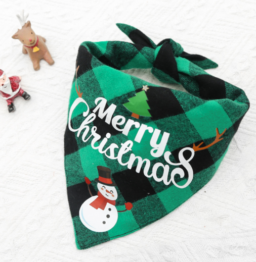 Reversible Double-Layer Cotton Pet Scarf