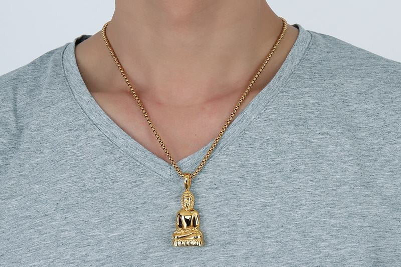 Religious Totem Pendant - 5.2CM Gold Stainless Steel