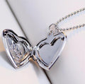 Footprint Heart Pendant Necklace