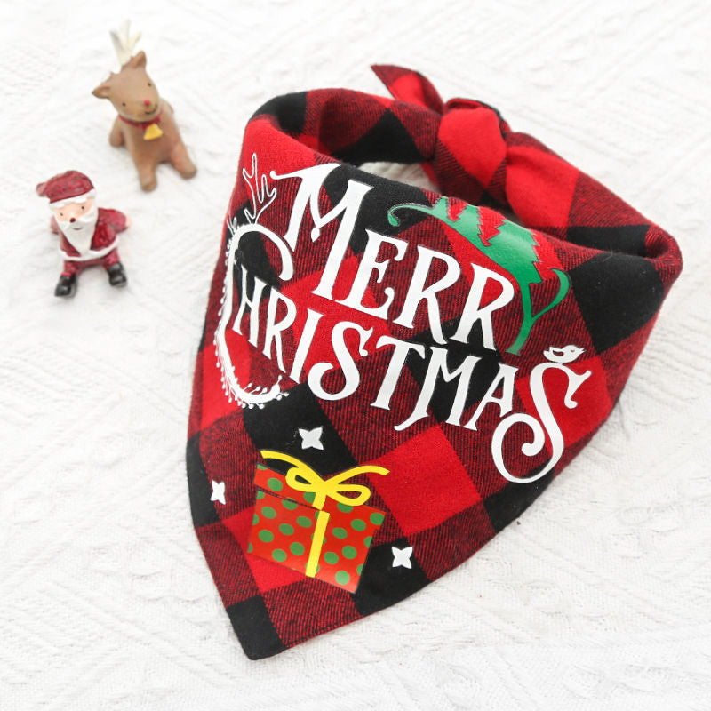 Reversible Double-Layer Cotton Pet Scarf