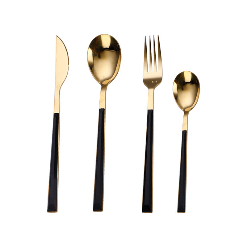 Plastic Handle Knife, Fork, Spoon - Simple Tableware