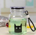 Cute Portable Cat Glass Cup with Strap